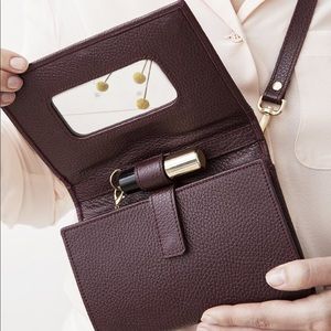 Bukvy Shikibu calf leather wallet belt bag plum